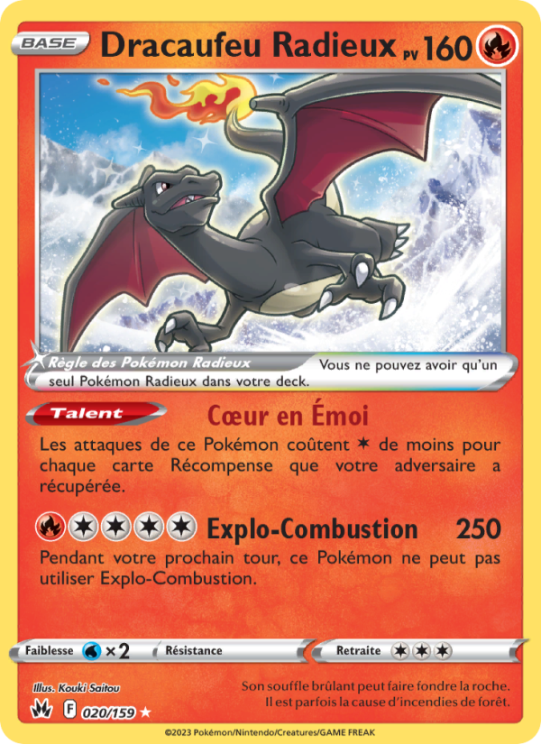 Dracaufeu Radieux card